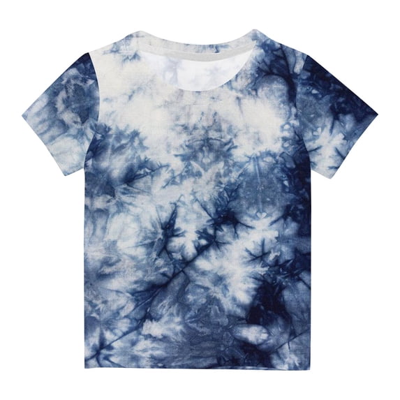 Amzcrzy Kids Children Tie Dye T-Shirt for Boys Girls,Fashion Crew Neck Summer Clothes Rainbow Colorful Tie Dye Short Sleeve Shirts for Baby Boys Girls Plus Size Tops 7-8 Years