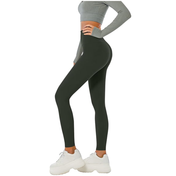 Amzcrzy Leggings for Women High Waisted Tummy Control Womens Sweatpants Versatile Casual Solid Color Workout Yoga Pants Comfortable Stretch Full Length Running Leggings L