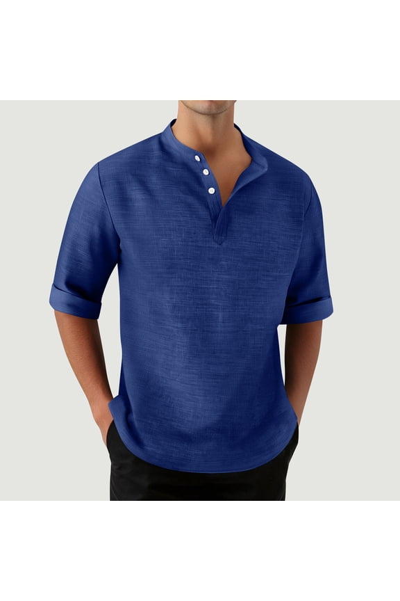 Men's Casual Solid Color Button-Down Shirt - Breathable Mesh Seersucker Short Sleeve, Turndown Collar, Lightweight & Wrinkle-Resistant for Summer