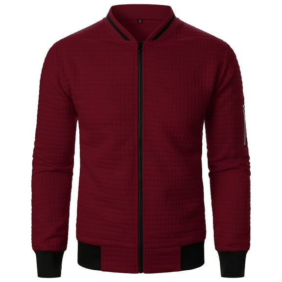 Amzcrzy Men's Lightweight Jackets Full Zip Up Light Coat Laydown Collar Jacket Casual Windbreaker Jacket with Zip Pockets