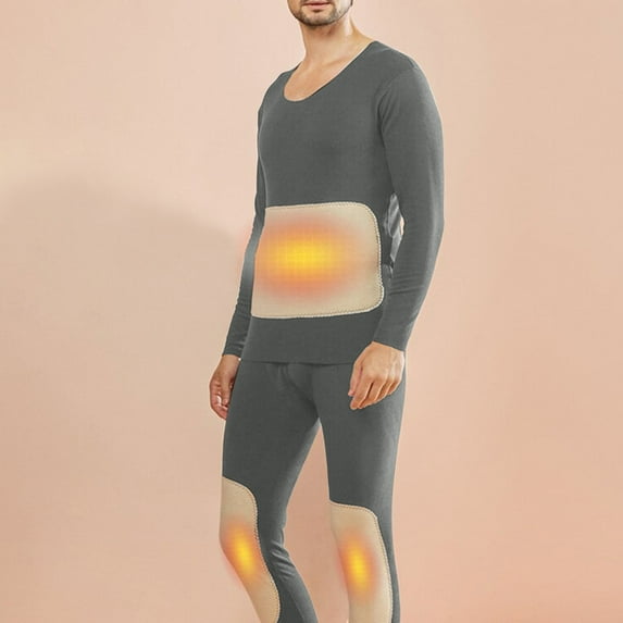 Amzcrzy Men's New Silk Patch Rong Thermal Underwear Set Women's Bottoming Thermal Clothing Hot Autumn Clothes Pants