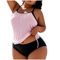 thumbnail image 1 of Amzcrzy Plus Size Swimsuit High Waisted Tankini Bathing Suits Two Piece Loose Fit Two Piece Swimsuit for Beach Pool L-4Xl, 1 of 5