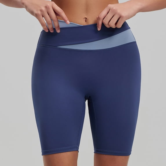 Amzcrzy Running Shorts for Women Fashion Crisscross High Waisted Yoga Shorts Comfy Versatile Thigh-Length Women'S Shorts Casual Solid Color Summer Workout Shorts XL