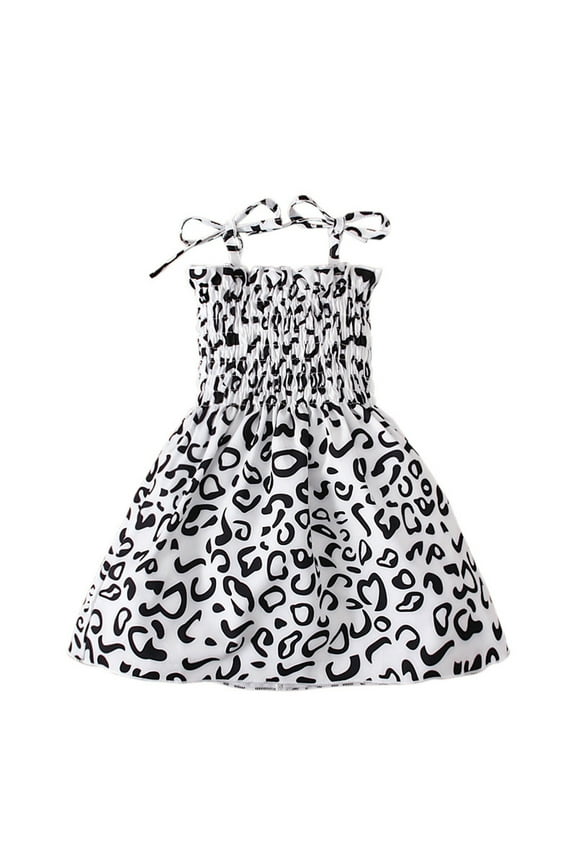 Amzcrzy Toddler Baby Girl Dresses Casual Sleeveless Straps Cute Floral Princess Sundress Summer Clothes Outfits 12 Months-5 Years