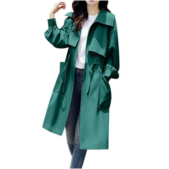 Amzcrzy Women Rain Jacket Waterproof Long Rain Coats Hooded Windbreaker Lightweight Raincoats Travel Hooded Trench Coats S-2XL