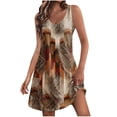 thumbnail image 1 of Amzcrzy Women's Casual Sundress with Pockets Summer Boho Beach Dress Floral T-Shirts Dress V Neck Loose Tank Dresses, 1 of 6