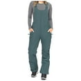 thumbnail image 1 of Amzcrzy Women's Winter Outdoor Snow Pants Solid Color Insulated Waterproof Ski Pants Bib Overalls Winter Snowboarding Pants, 1 of 7