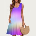 thumbnail image 1 of Amzcrzy Womens Casual Summer Dress Sleveless Scoop Neck Tank Dress Tie Dye Loose Flowy Beach Dress with Pockets Midi Sundress S-2XL, 1 of 4