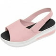 thumbnail image 1 of Amzcrzy Womens Open Toe Ankle Strap Platform Wedge Shoes Sandals,Vintage Summer women Casual Non-Slip Beach Platform Shoes solid color Sandals Sandals for Women Dressy Summer,On Clearance, 1 of 4