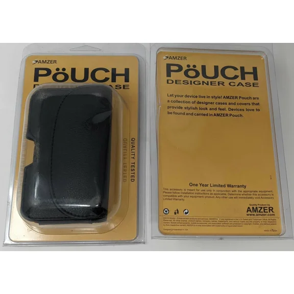 Amzer Pouch Designer Belt Clip Case 4.5-Inch X 3-Inch Case With Money Pouch