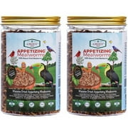 Amzey 2 Pack 3.5 oz Pet Supply Dried Mealworms, Premium Treat for Chickens, Reptiles, Birds, Fish, Turtle, 7 oz Total