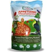 Amzey Dried Mealworms - 100% Non-GMO Natural Mealworm - High-Protein Bulk Meal Worms - Perfect for Chickens, fish, Ducks, Wild Birds,Turtles, Reptile, Hamsters, and Hedgehogs