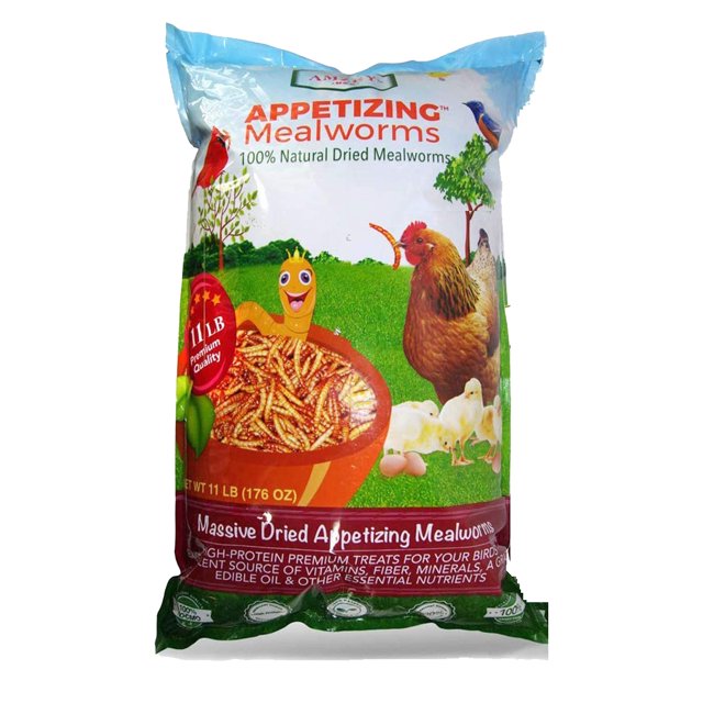 Amzey FreezeDried Appetizing Mealworms, 100 Natural Non GMO, Treats