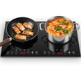 thumbnail image 1 of Amzgachfktch 1800W Double Induction Cooktop with 4 Presets & Touch Control in Black, 1 of 12