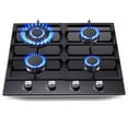 thumbnail image 1 of Amzgachfktch 4 Burners 24 inch Gas Cooktop Stainless Tempered Glass Natural Gas/LPG Convertible, 1 of 9