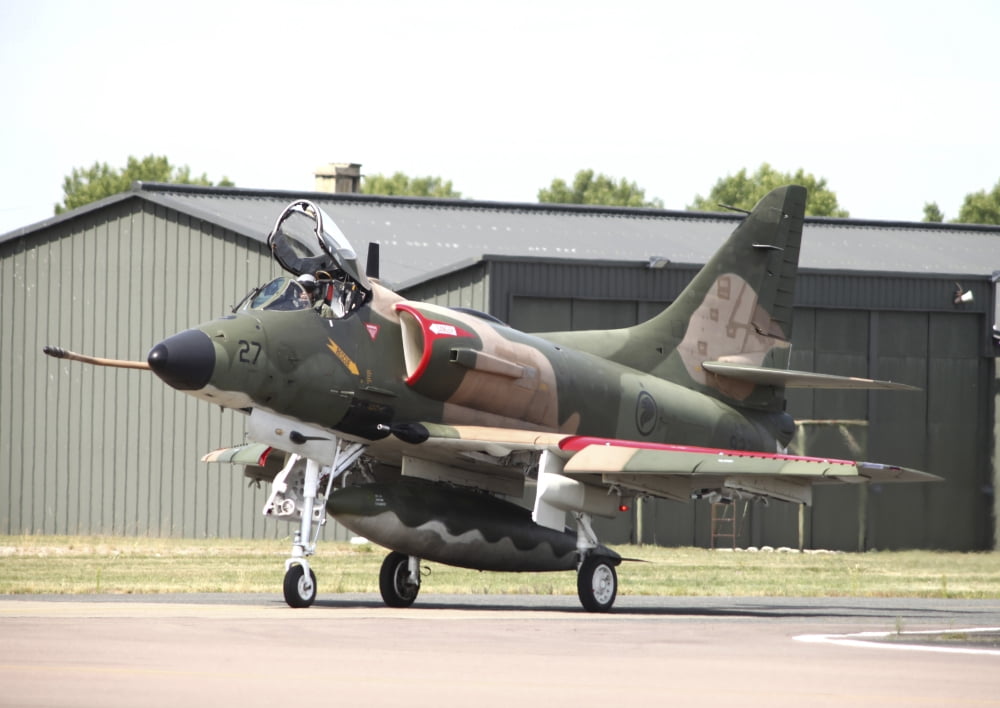 An A-4SU Super Skyhawk from the Singapore Air Force Canvas Art - Timm ZiegenthalerStocktrek Images (33 x 24)