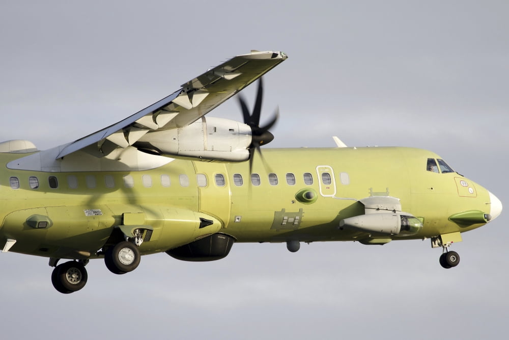 An ATR 72-600 Maritime Patrol aircraft Canvas Art - Luca NicolottiStocktrek Images (17 x 12)