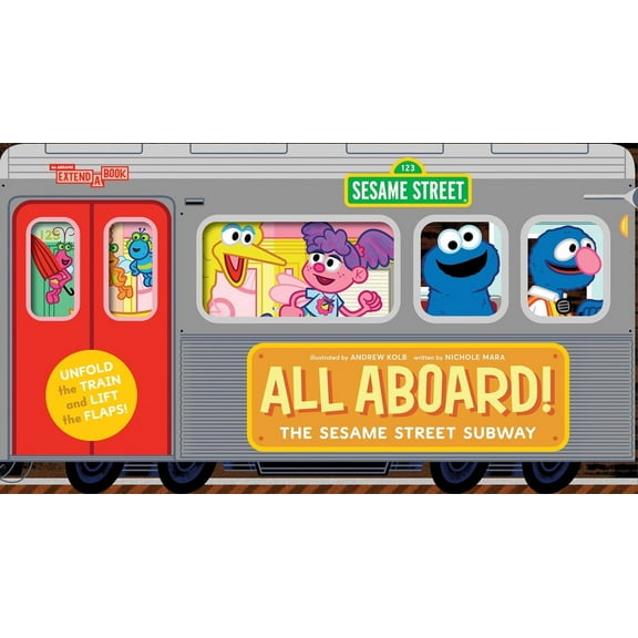 An Abrams Extend-A-Book All Aboard! the Sesame Street Subway (an Abrams Extend-A-Book), (Board Book)