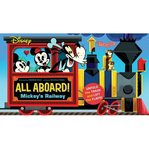 An Abrams Extend-A-Book Disney All Aboard! Mickey's Railway (an Abrams Extend-A-Book): A Board Book, (Board Book)