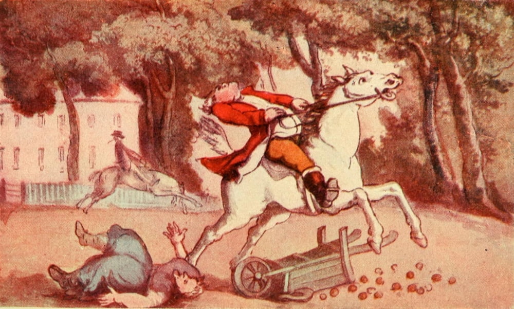 An Academy for Grown Horsemen 1905 How to be run away with Canvas Art - Unknown (18 x 24)