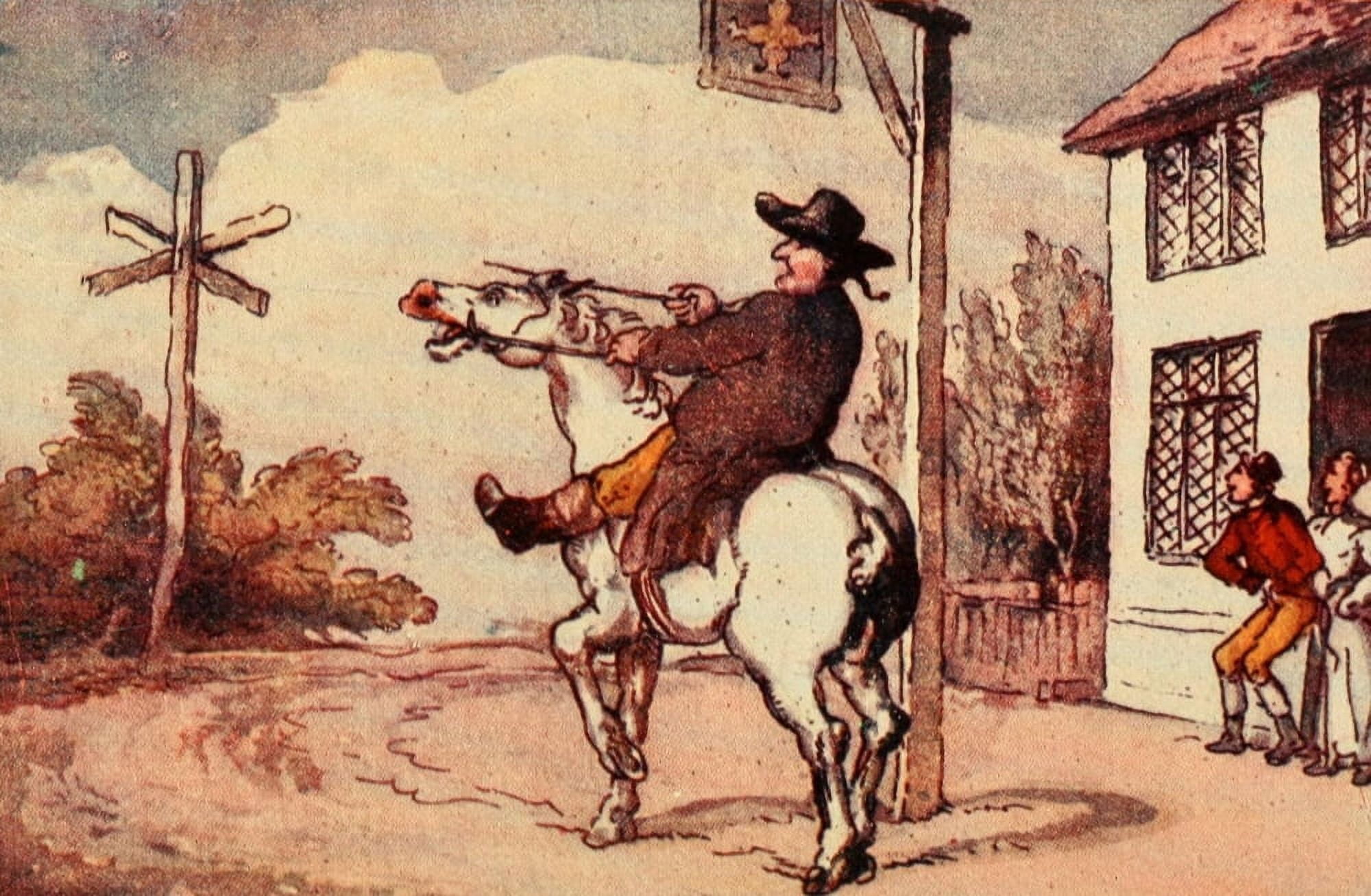 An Academy for Grown Horsemen 1905 The horse with a nose Canvas Art - Unknown (24 x 36)