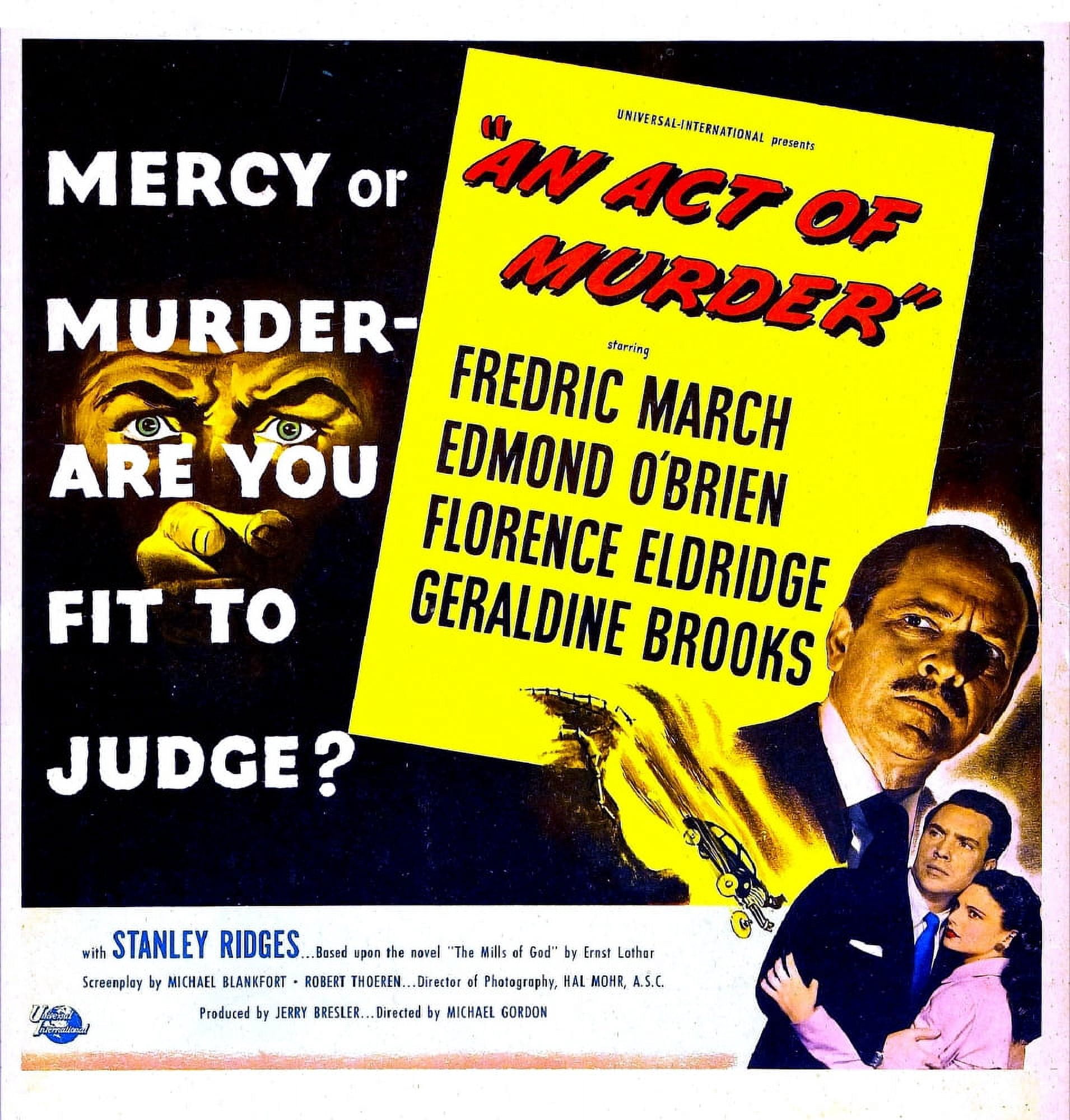 An Act Of Murder U Canvas Art - (11 x 17)