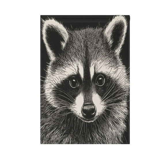 An Adorable Raccoon Garden Flag Double Sided Outdoor Banners Yard Flags for Garden Home Holiday Decorations