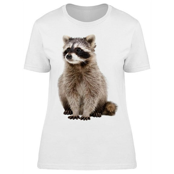 An Adorable Raccoon Sitting T-Shirt Women -Image by Shutterstock, Female Small