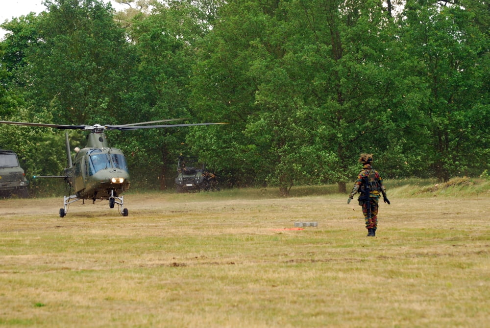 An Agusta A109 helicopter of the Belgian Army Canvas Art - Luc De JaegerStocktrek Images (17 x 12)
