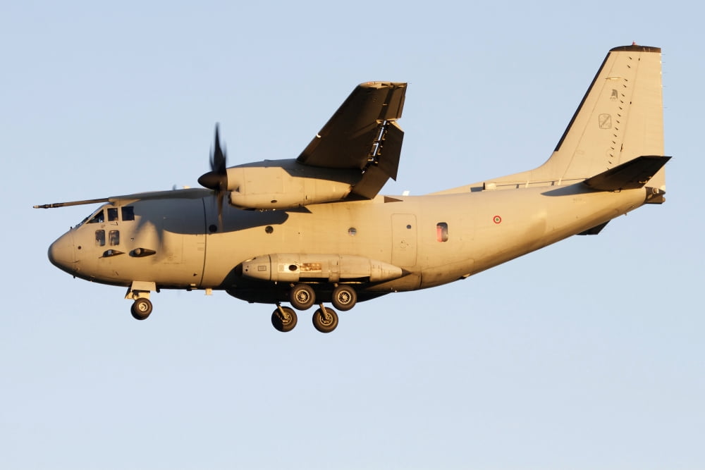 An Alenia C-27J Spartan of the Italian Air Force Canvas Art - Luca NicolottiStocktrek Images (18 x 12)