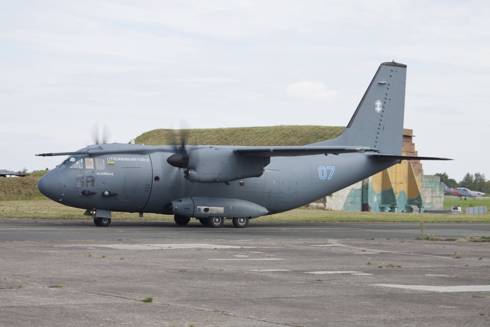 An Alenia C-27J Spartan of the Lithuanian Air Force Canvas Art - Timm ZiegenthalerStocktrek Images (18 x 12)