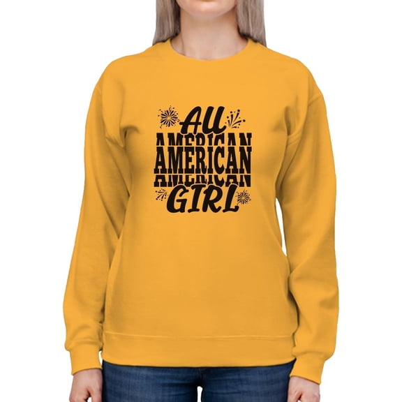 An All American Girl Sweatshirt Women -Image by Shutterstock, Female Medium