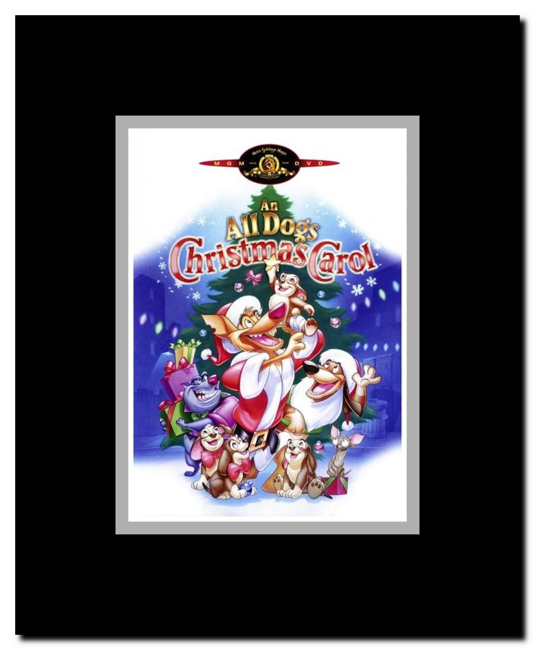 An All Dogs Christmas Carol Framed Movie Poster
