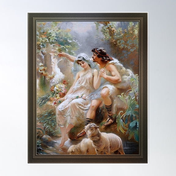 An Allegorical Scene By Konstantin Makovsky Old Masters Reproduction Poster Wall Art, Modern Wall Decor For Living Room Bedroom, 8x12 UNFRAMED