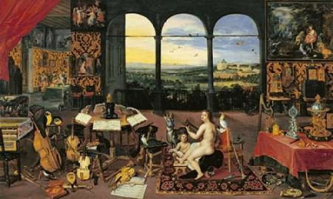 An Allegory of Hearing Canvas Art - Jan Brueghel the Elder (12 x 18)
