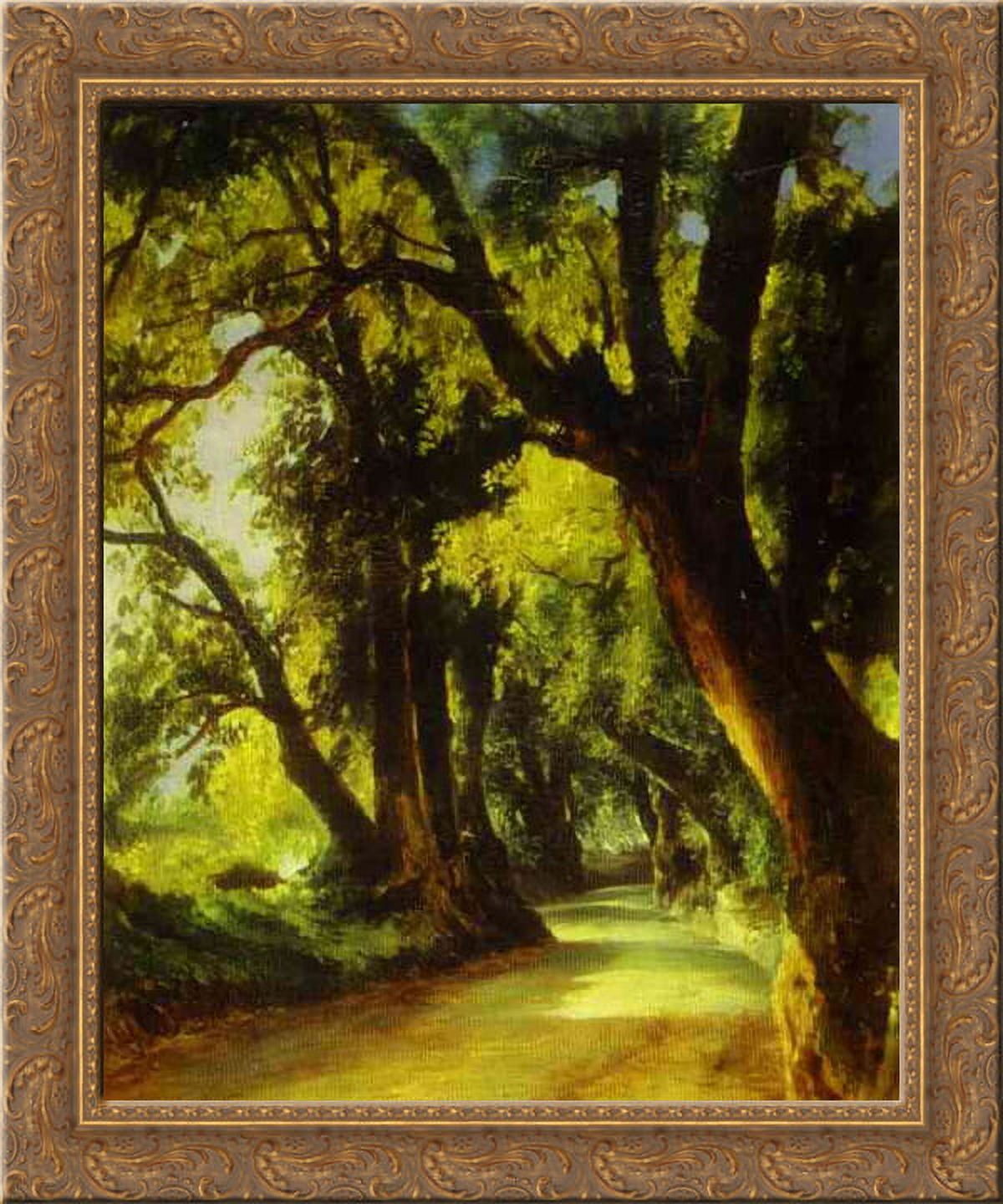 An Alley in Albano 24x20 Gold Ornate Wood Framed Canvas Art by Mikhail ...
