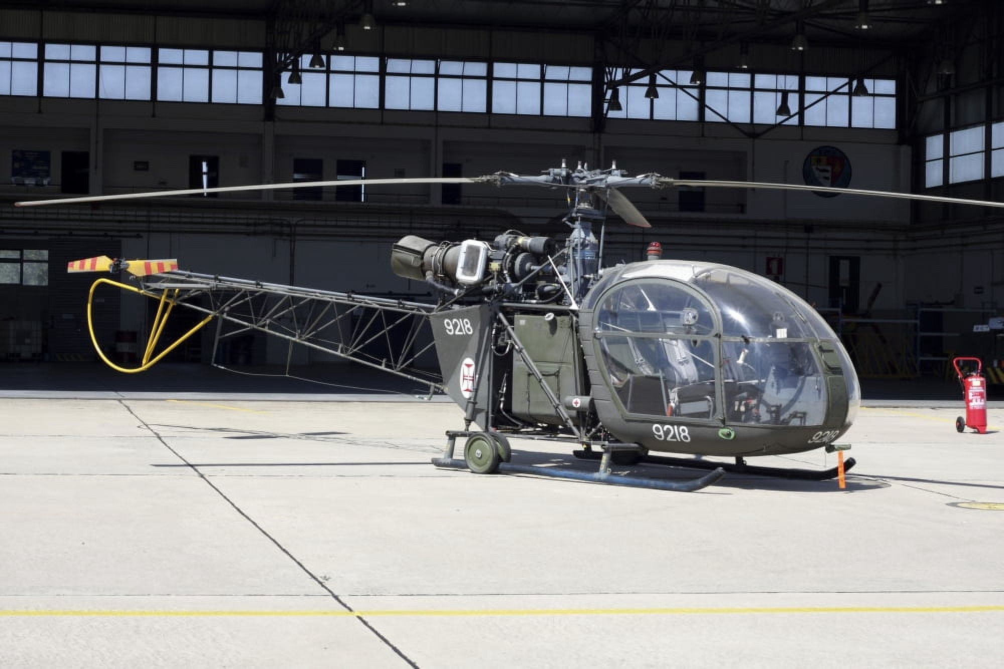 An Alouette II helicopter of the Portuguese Air Force Canvas Art - Timm ZiegenthalerStocktrek Images (35 x 23)