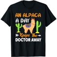 thumbnail image 1 of An Alpaca a Day Keeps the Doctor Away Llama Lover Saying T-Shirt, 1 of 5