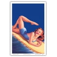thumbnail image 1 of An American Beauty - Surfer Girl - Vintage Pin Up by Billy DeVorss c.1946 - Master Art Print (Unframed) 12in x 18in, 1 of 4
