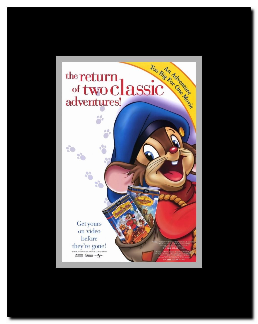 An American Tail/An American Tail:Fievel Goes West Framed Movie Poster