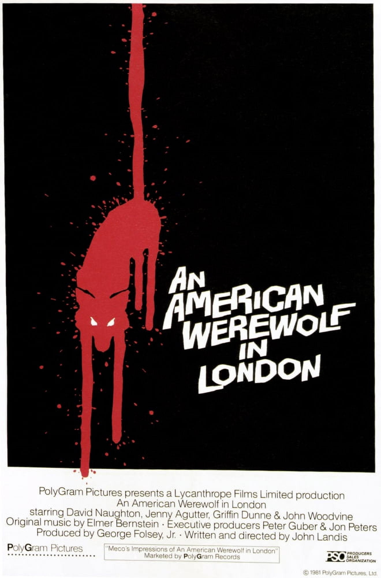 An American Werewolf In London Canvas Art - (18 x 24)