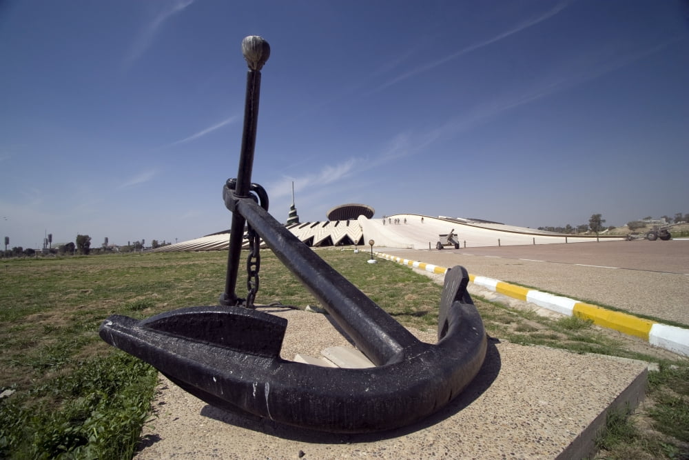 An Anchor sits at the entrance of the Monument to the Unknown Soldier Canvas Art - Terry MooreStocktrek Images (18 x 12)