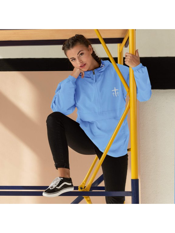 Embroidered Champion Packable Pullover Mid-Length Jacket, Men's