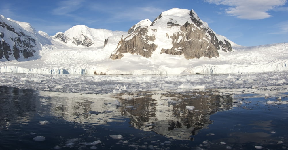 An Antarctic bay behind Danco Island Antarctic Peninsula Canvas Art - Steve JonesStocktrek Images (39 x 20)
