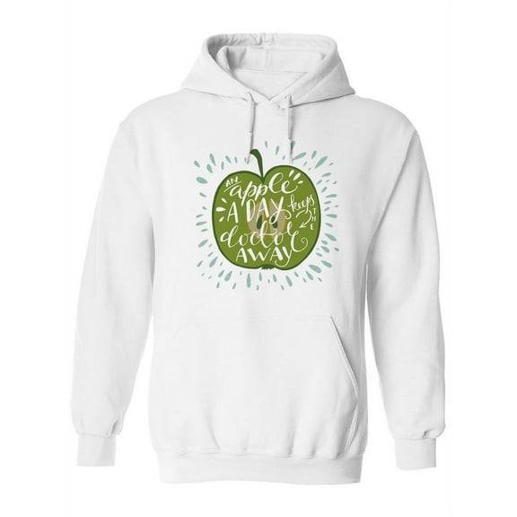 An Apple A Day Quote Hoodie Women -Image by Shutterstock, Female x-Large