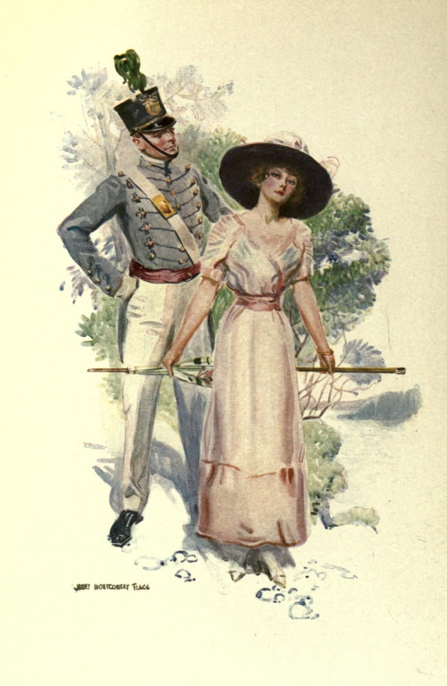 An Ardent Amercan 1911 Couple Canvas Art - James Montgomery Flagg (18 x 24)