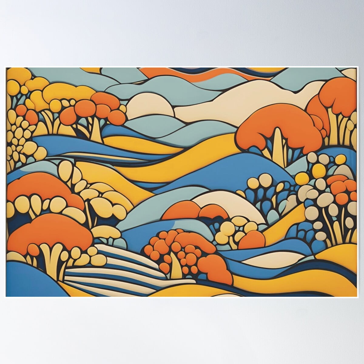 An Art Deco Landscape Poster Wall Art, Modern Wall Decor For Living Room  Bedroom, 24x36 UNFRAMED - Walmart.com, image size:1200x1200