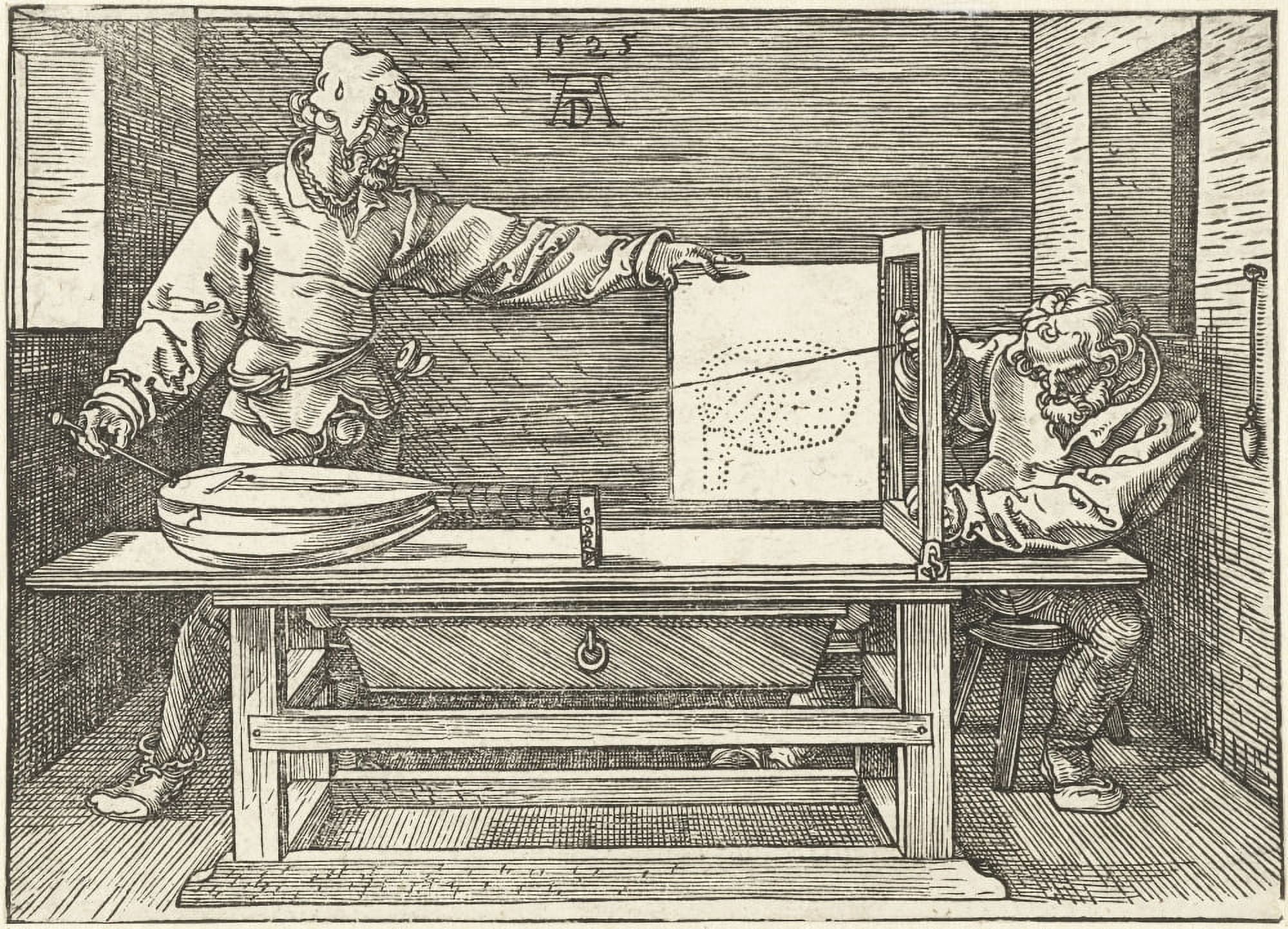 An Artist Draws A Lute Canvas Art - (24 x 18)