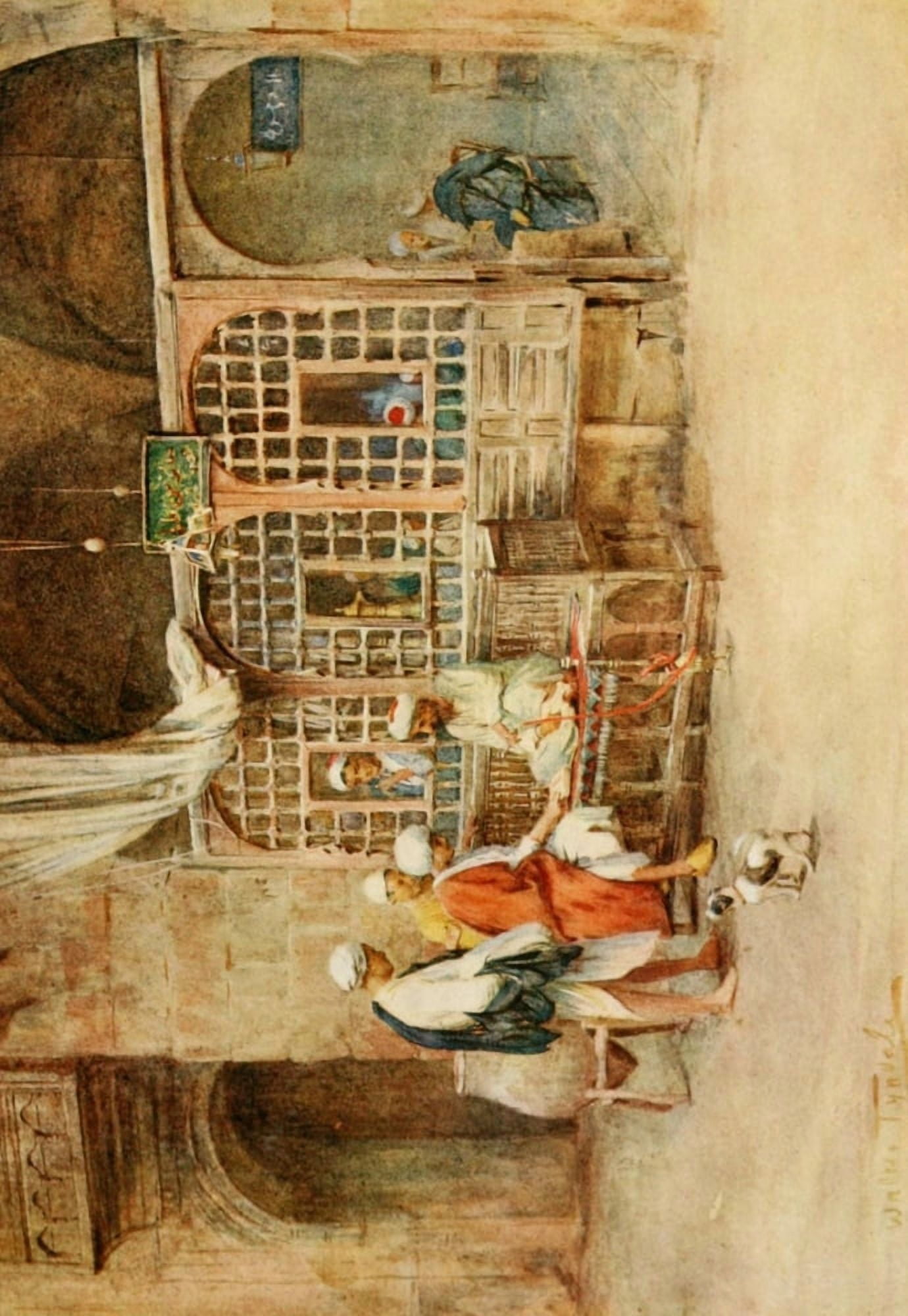 An Artist in Egypt 1912 A Cairene cafe Canvas Art - Walter Tyndale (18 x 24)