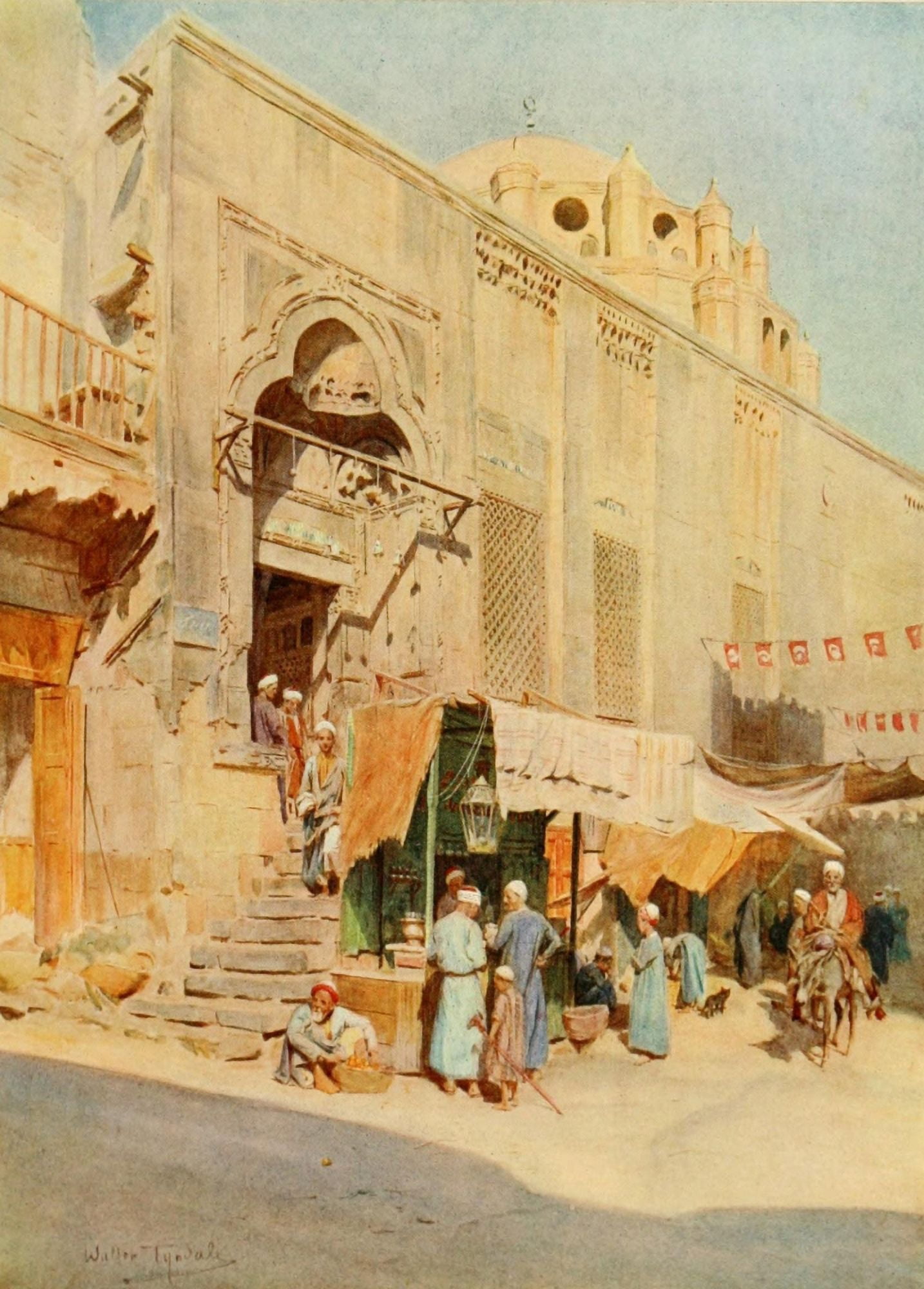 An Artist in Egypt 1912 Mosque of Mohammed Bey Canvas Art - Walter Tyndale (24 x 36)